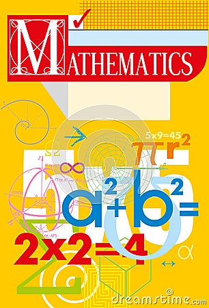 Mathematics. vector cover Vector Illustration