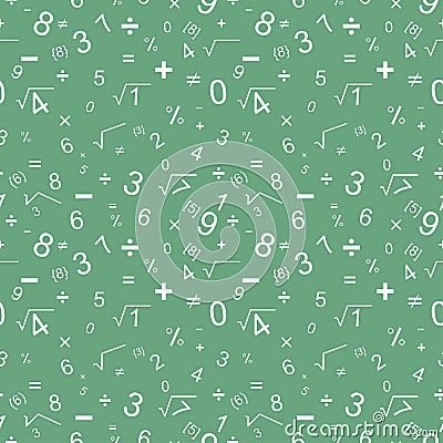 Maths seamless pattern Vector Illustration