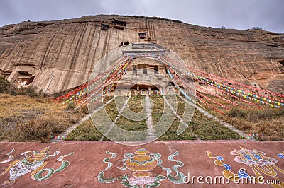 Mati temple gansu province Stock Photo