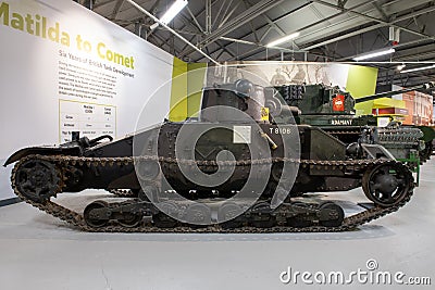 Matilda Mark 1 A11 tank Editorial Stock Photo