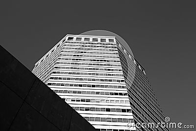 The`Matitone` Pencil Building is a skyscraper designed by Skidmore, Owings, Merrill, Lanata and Messina, Genoa, Italy. Stock Photo