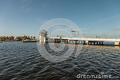 Matlacha Pass Bridge with bascule Stock Photo