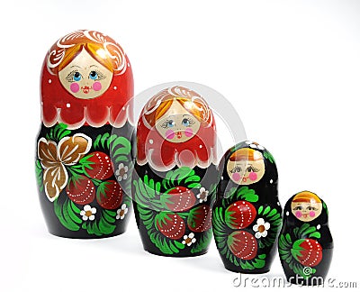 Matreshka line izolated Stock Photo