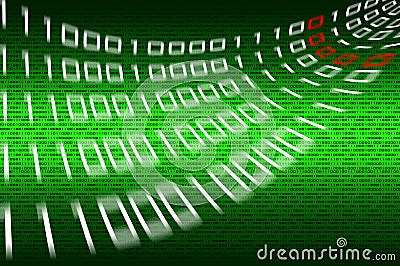 Matrix binary numbers background Stock Photo
