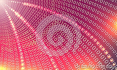 Matrix coding background with binary digits 0 and 1. Stock Photo