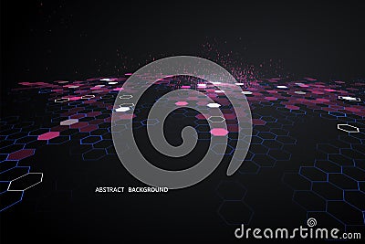 Matrix of countless blocks, big data, quantum computer concept,cloud computing Stock Photo