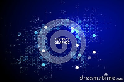 Matrix of countless blocks, big data, quantum computer concept,cloud computing Stock Photo