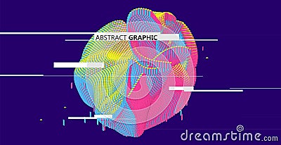 Matrix of countless blocks, cloud computing,abstract graphic Vector Illustration