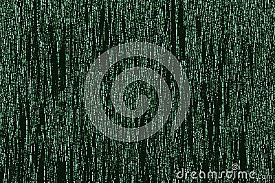 Matrix-like image of code running on a computer terminal Stock Photo