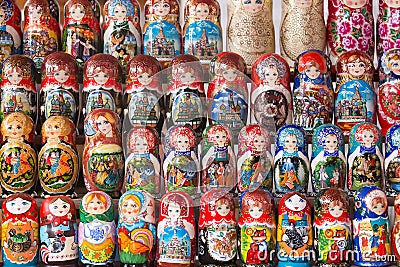 Matryoshka national russian souvenir Stock Photo