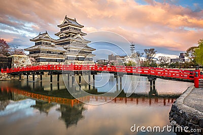 Matsumoto Castle Matsumoto-jo, a Japanese premier historic castles in easthern Honshu, Matsumoto-shi, Chubu region, Nagano Stock Photo