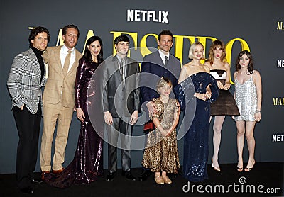 Matt Bomer, Brian Klugman, Sarah Silverman, Gideon Glick, Bradley Cooper, Carey Mulligan, Maya Hawke, Alexa Swinton, Lea De Seine Editorial Stock Photo