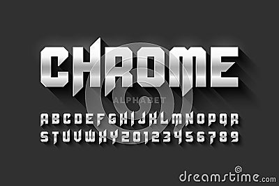 Matt chrome style Vector Illustration