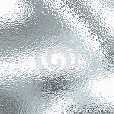Matte white and blue frosted glass, blur effect. Stained glass silver foil color background. Vector texture Vector Illustration