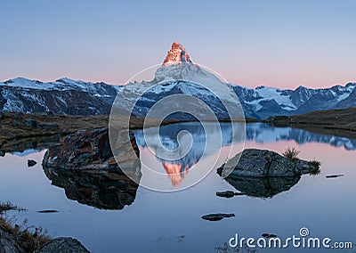 Matterhorn sunrise Stock Photo