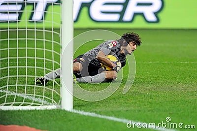 Mattia Perin in action during the match Editorial Stock Photo