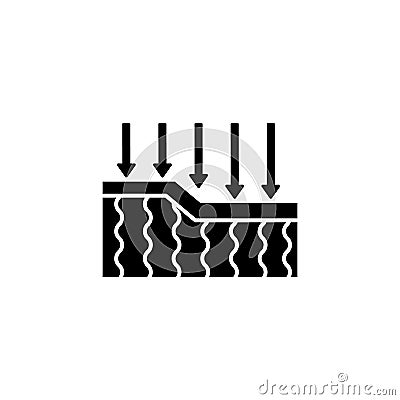 Mattress, elasticity, arrows icon. Simple convenience for sleeping icons for ui and ux, website or mobile application Stock Photo