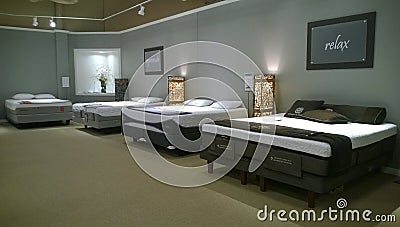 Mattress selling at Ashley furniture store Editorial Stock Photo