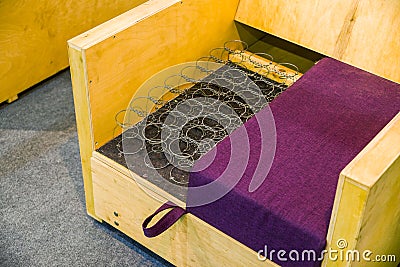 mattress sofa sectioned inside Stock Photo