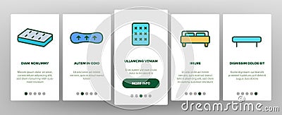 Mattress Types And Material Vector Onboarding Vector Illustration