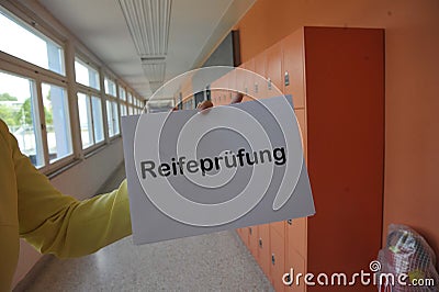 matura or maturity test at school Stock Photo