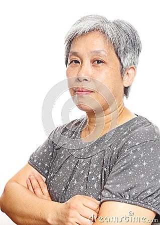 Mature asia woman Stock Photo