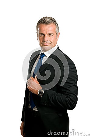 Mature businessman satisified Stock Photo