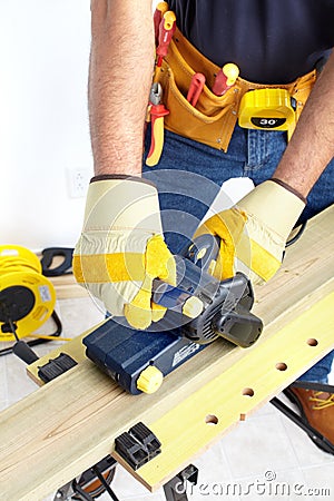 Mature contractor Stock Photo