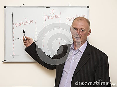 Mature corporate trainer Stock Photo