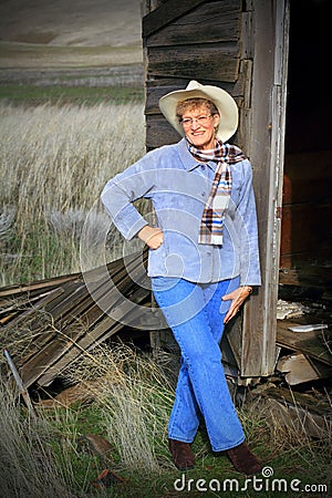 Mature Country Gal Stock Photo