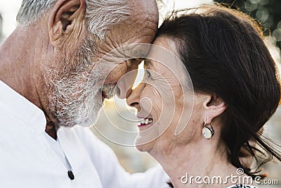 Mature couple still in love Stock Photo