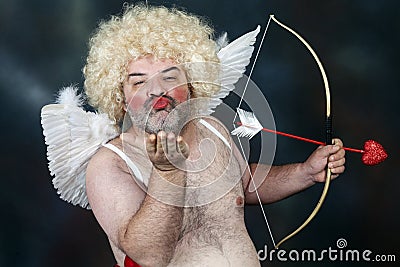 Mature Cupid Stock Photo