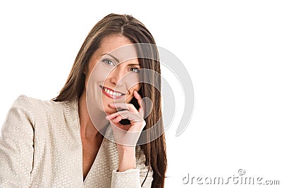 Mature elegant woman smiling Stock Photo