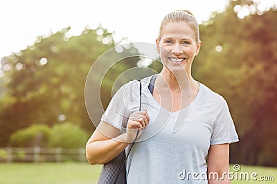 Mature fitness woman Stock Photo