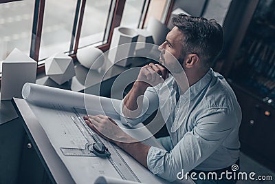 Mature professional indoors Stock Photo