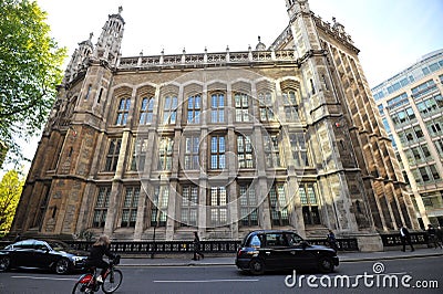 The Maughan Library is the main university research library of King`s College London Editorial Stock Photo