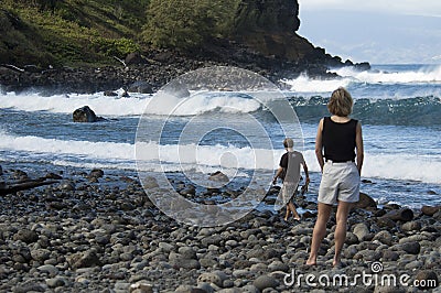 Maui shoreline 4148 Editorial Stock Photo