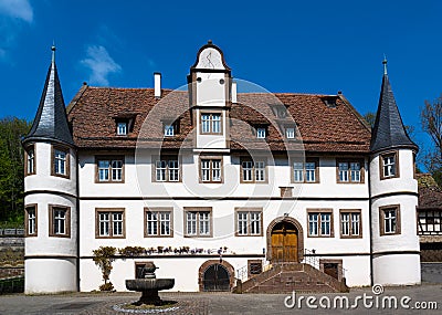 Maulbronn Monastery is a former Cistercian abbey and one of the best-preserved in Europe hunting lodge. Baden Wuerttemberg, Editorial Stock Photo