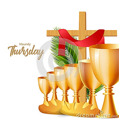 Maundy Thursday vector illustration Vector Illustration