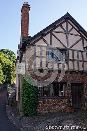 Maurice Bishop`s art Gallery in Dunster town centre Somerset UK Editorial Stock Photo