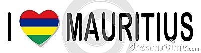 Mauritius flag banner vector illustration Vector Illustration