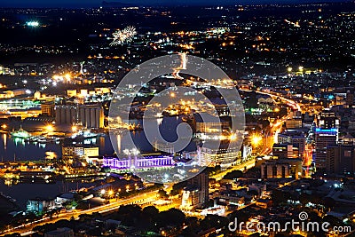 Mauritius Port-Louis aerial view Stock Photo