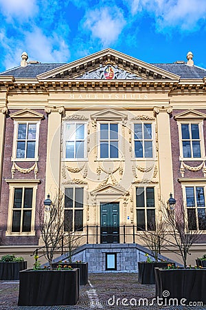 Mauritshuis or Mauritshouse, an art museum in the center of The Hague, the Netherlands Editorial Stock Photo