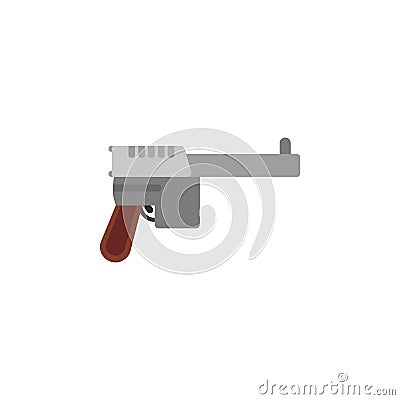 Mauser, pistol colored icon. Colored element of war, armour illustration. Premium quality graphic design icon. Signs and symbols i Cartoon Illustration