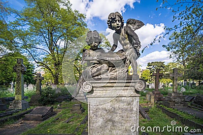 Mausoleum in Brompton Cemetery Editorial Stock Photo