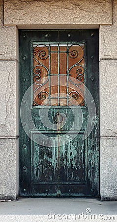 Mausoleum Door Stock Photo