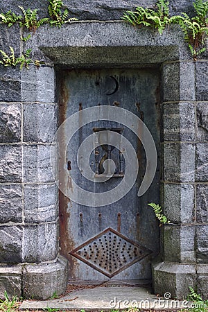 Mausoleum Door Stock Photo