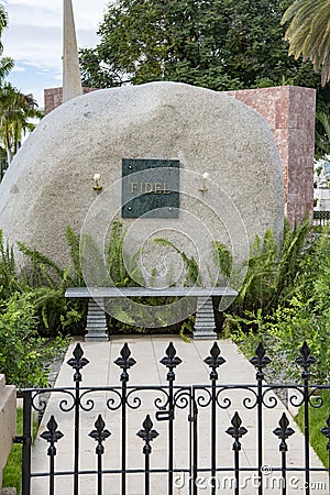 Mausoleum of Fidel Castro, Santa Ifigenia Cemetery, Santiago de Cuba Editorial Stock Photo