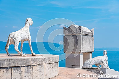 Mausoleum of Gabriele D'Annunzio at Gardone Riviera in Italy Editorial Stock Photo