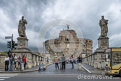 Mausoleum of Hadrian, Castel Sant`Angelo Editorial Stock Photo